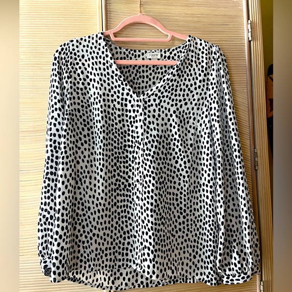 J Crew Factory Animal Print Blouse - Picture 1 of 2